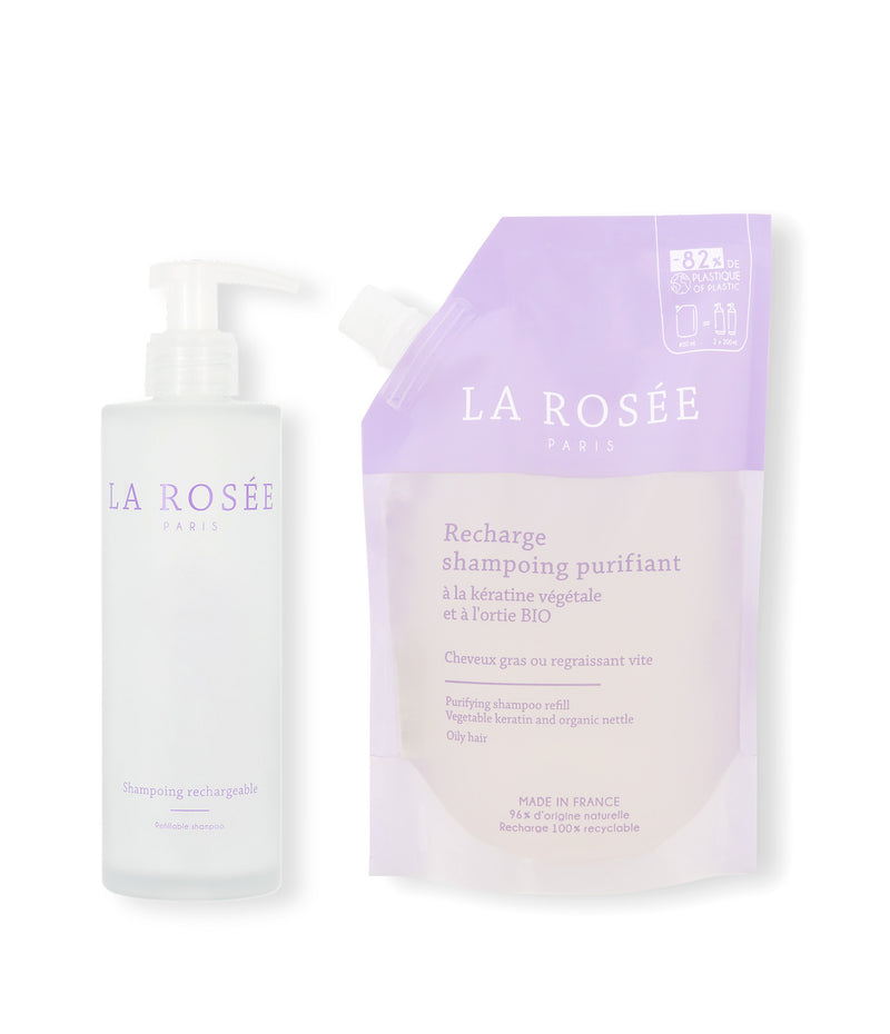 Duo Recharge shampoing purifiant et son flacon rechargeable