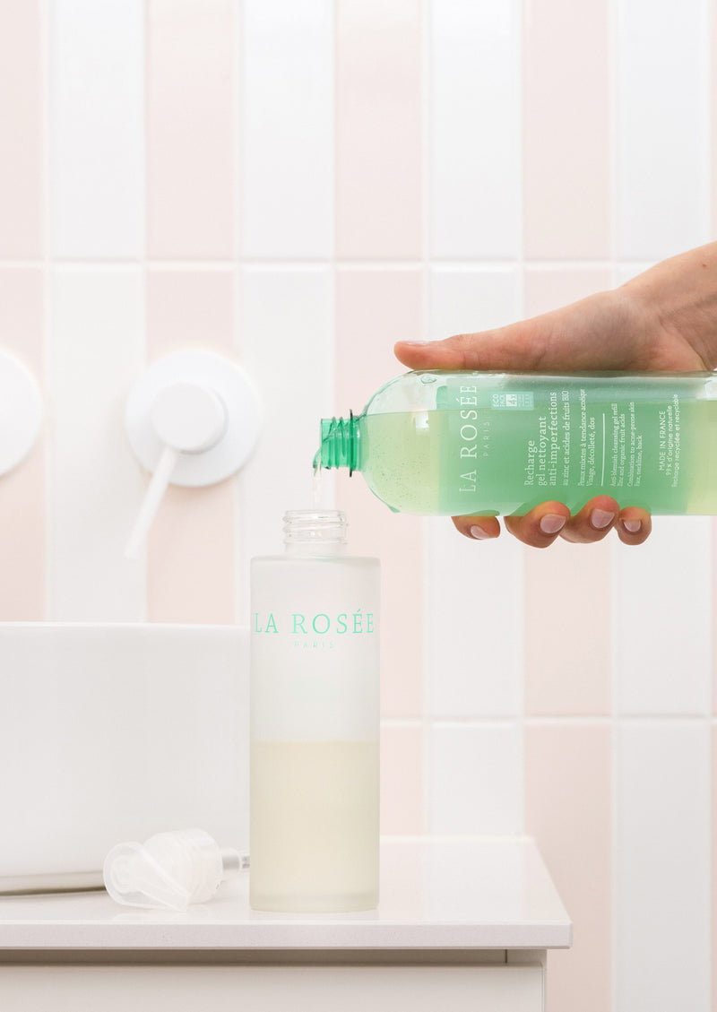 Duo anti-imperfections gel nettoyant et flacon