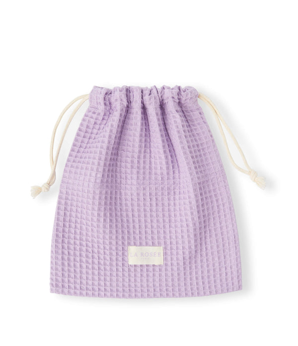 Lilac-colored Honeycomb Pouch